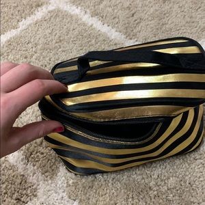 Gold and Black Makeup Bag